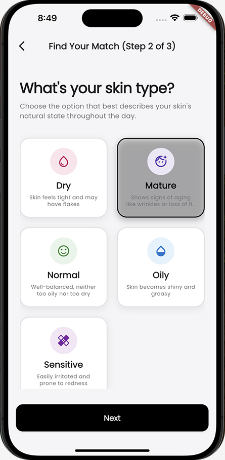 Rebound app personalization interface